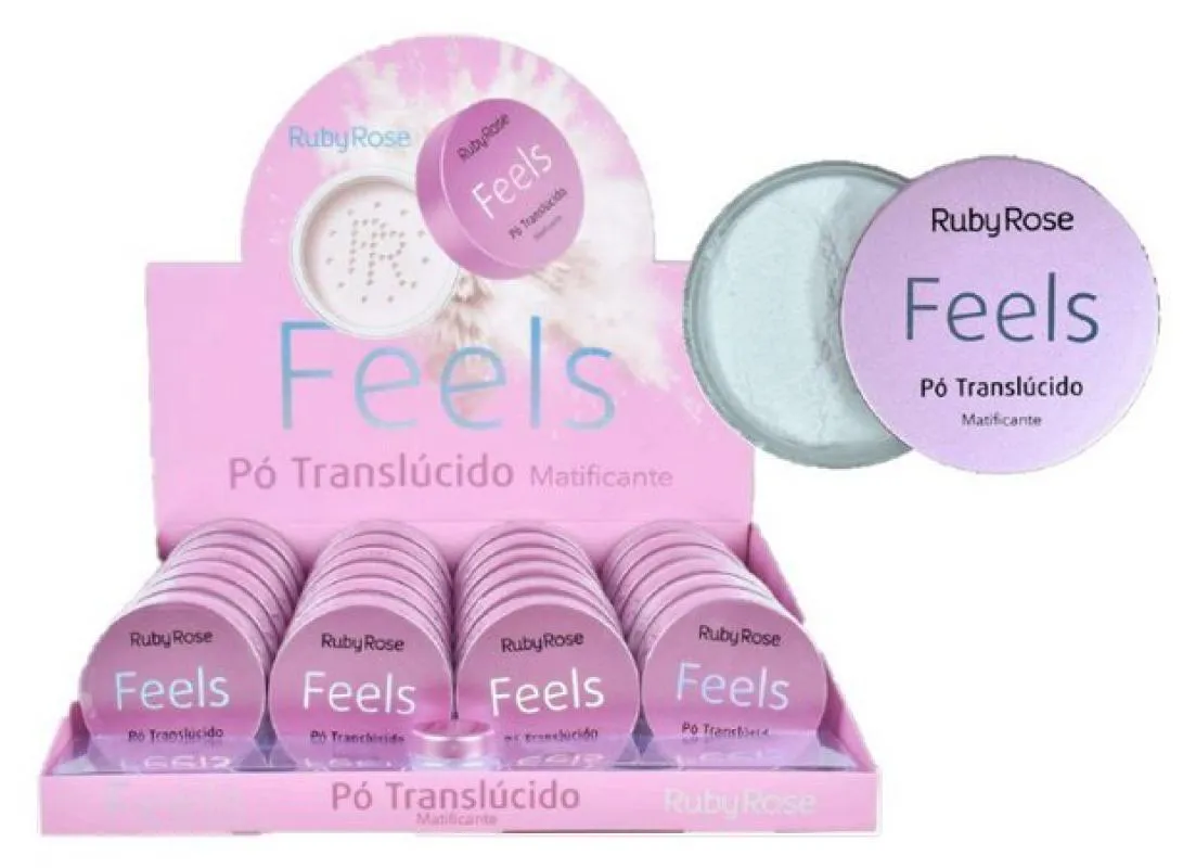 CAIXA C/24 UN Pó TRANSLúCIDO MATIFICANTE FEELS RUBY ROSE HB7224