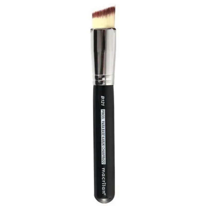B121 - PINCEL PROFISSIONAL PARA BASE KABUKI CHANFRADO - LINHA B - MACRILAN