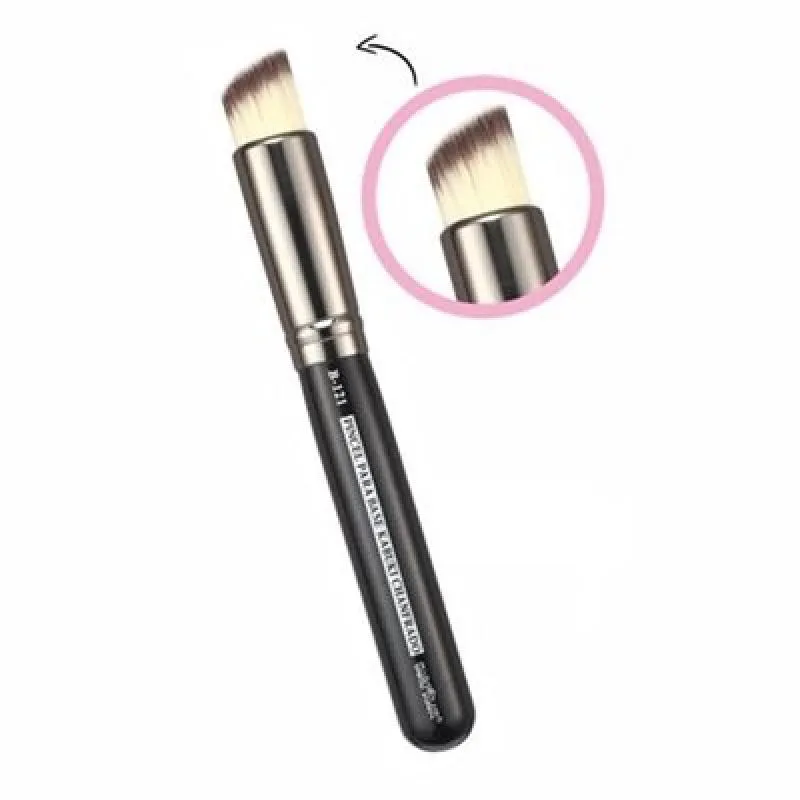 KIT C/6 UNDS - B121 - PINCEL PROFISSIONAL PARA BASE KABUKI CHANFRADO - LINHA B - MACRILAN