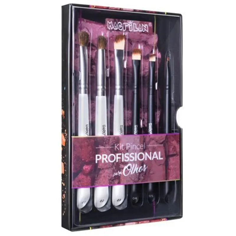 KIT PINCEL PROFISSIONAL PARA OLHOS 6 PEçAS - WB300