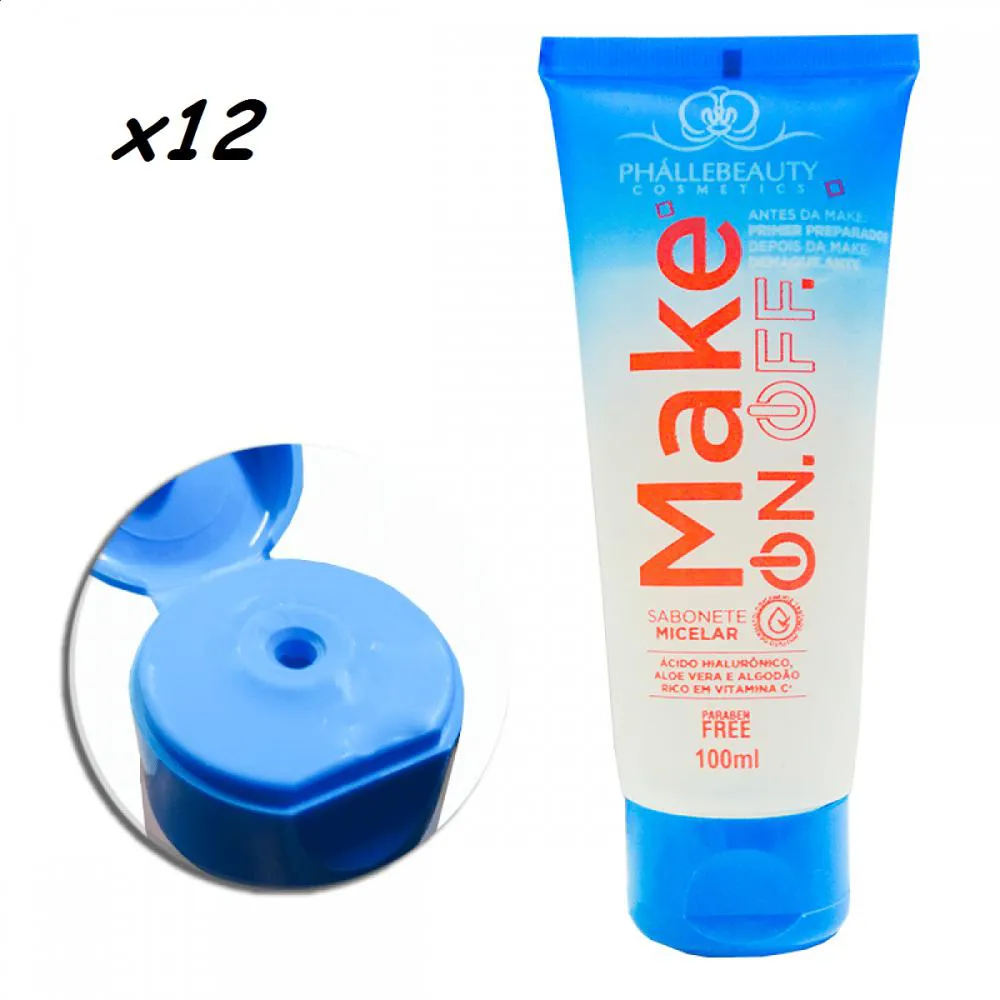 CAIXA C/ 12 UND. - SABONETE MICELAR MAKE ON OFF - PHáLLEBEAUTY PH020
