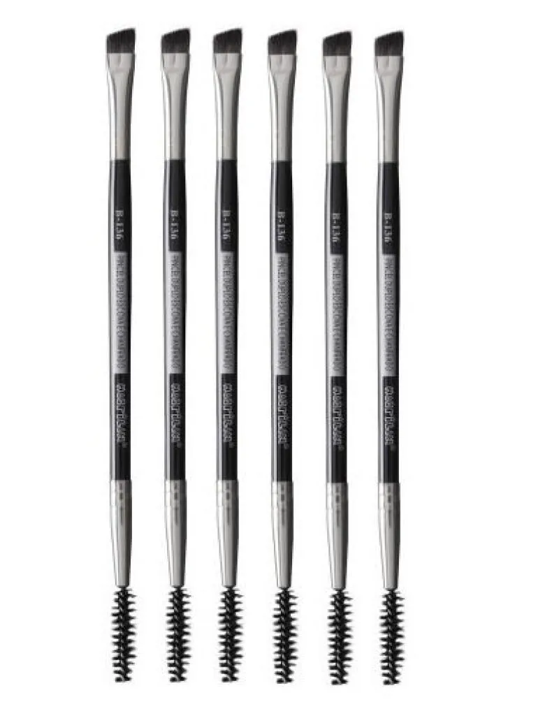 KIT C/6 UN - B136 - PINCEL PROFISSIONAL DUPLO ESCOVA E CHANFRADO - LINHA B -  MACRILAN