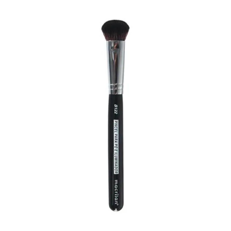 B122 - PINCEL PROFISSIONAL PARA Pó E ILUMINADOR - LINHA B - MACRILAN