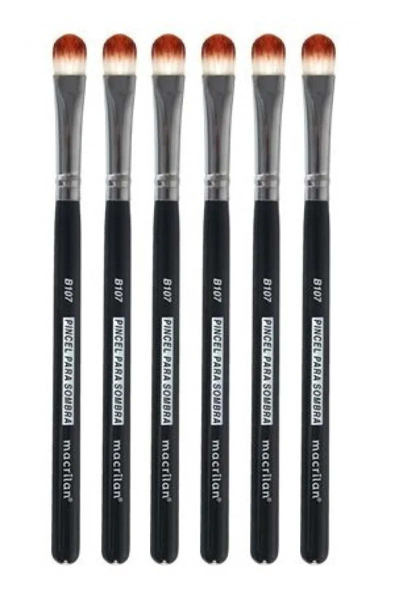 KIT C/6 UN - B107 - PINCEL PROFISSIONAL PARA SOMBRA - LINHA B - MACRILAN