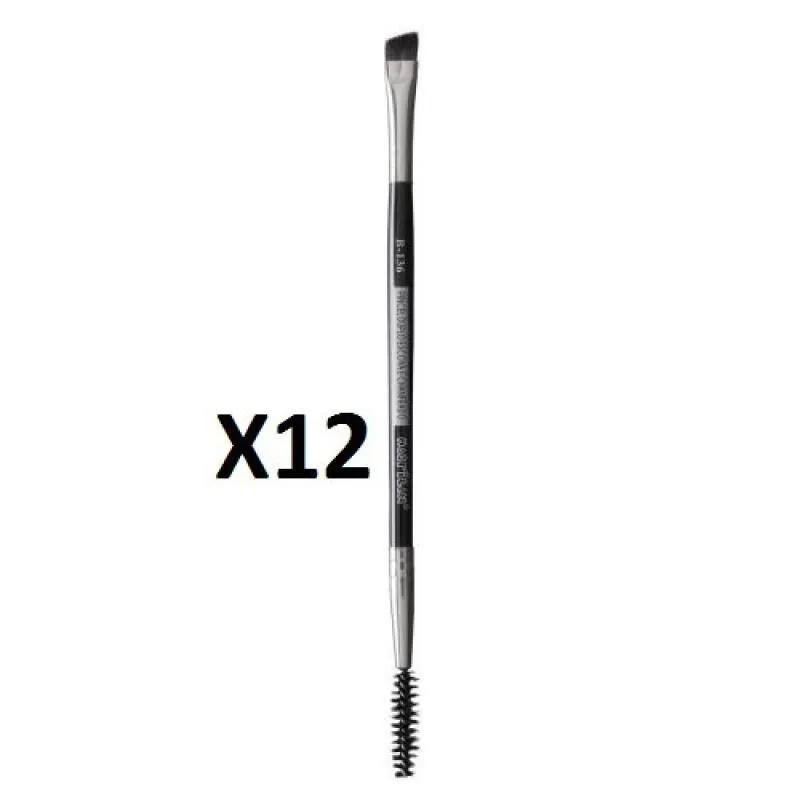 KIT C/12 UN - B136 - PINCEL PROFISSIONAL DUPLO ESCOVA E CHANFRADO - LINHA B - MACRILAN