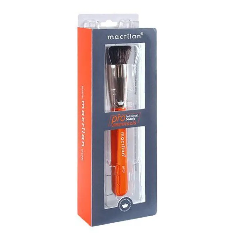 KIT C/6 UN - BT03 - PINCEL PROFISSIONAL KABUKI PARA BASE - LINHA BEAUTY TOOLS - MACRILAN