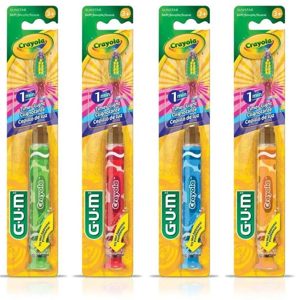 ESCOVA DE DENTE CRAYOLA TIMER LIGHT - PISCA 60 SEG. - GUM