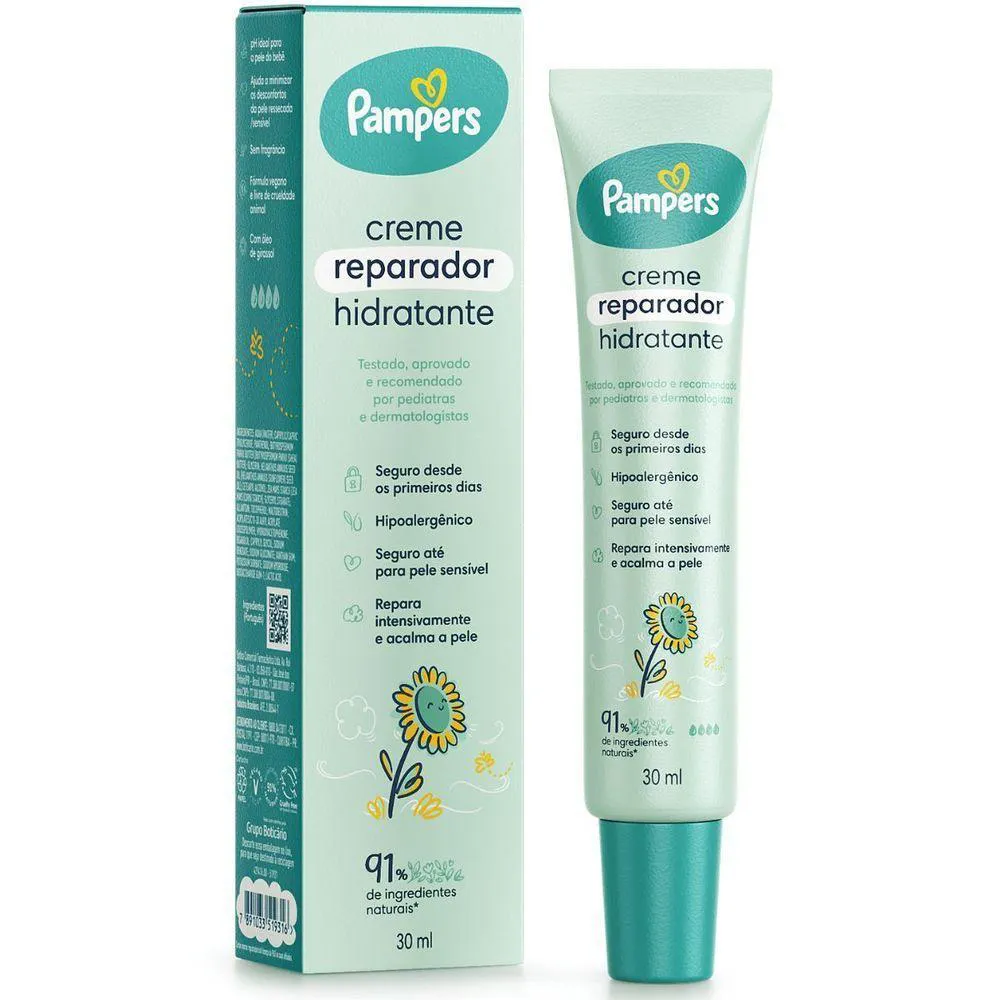 CREME REPARADOR HIDRATANTE CORPO GIRASSOL - 30ML - PAMPERS