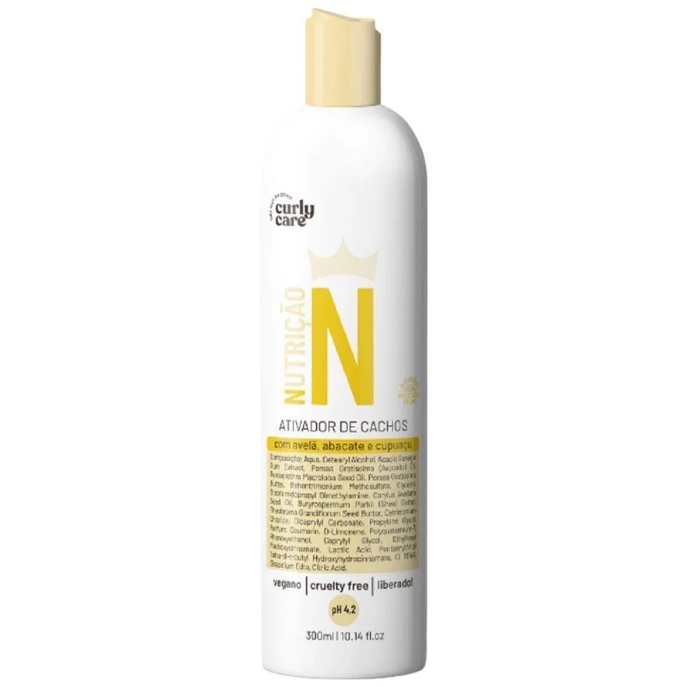ATIVADOR DE CACHOS NUTRIçãO POTENTE CURLY CARE 300ML