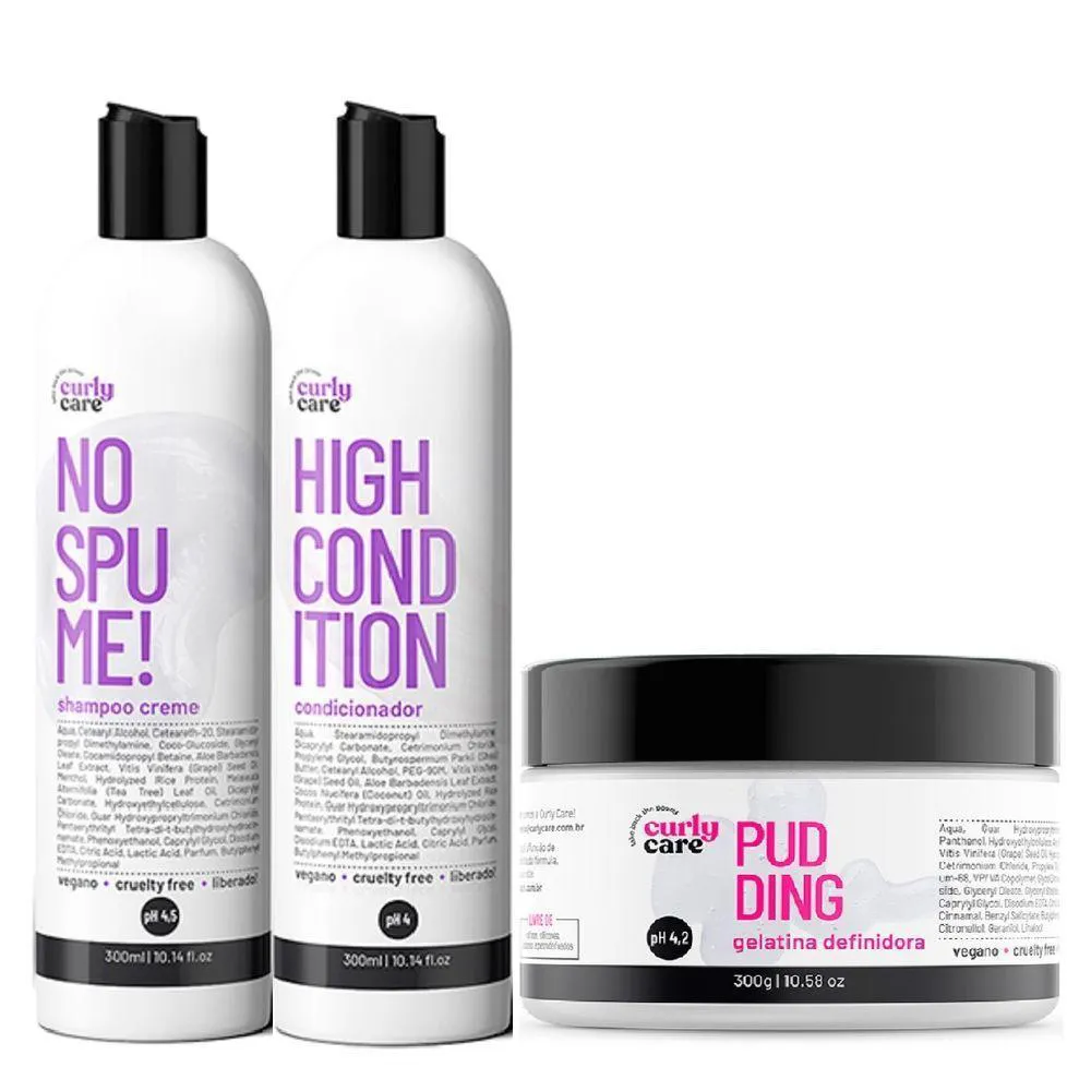 KIT CURLY CARE NO SPUME + GELATINA PUDDING