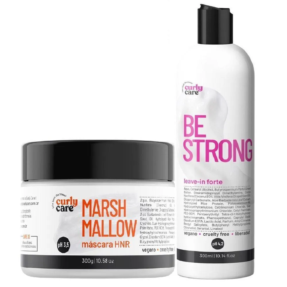 MáSCARA MARSHMALLOW CURLY CARE + LEAVE-IN FORTE BE STRONG