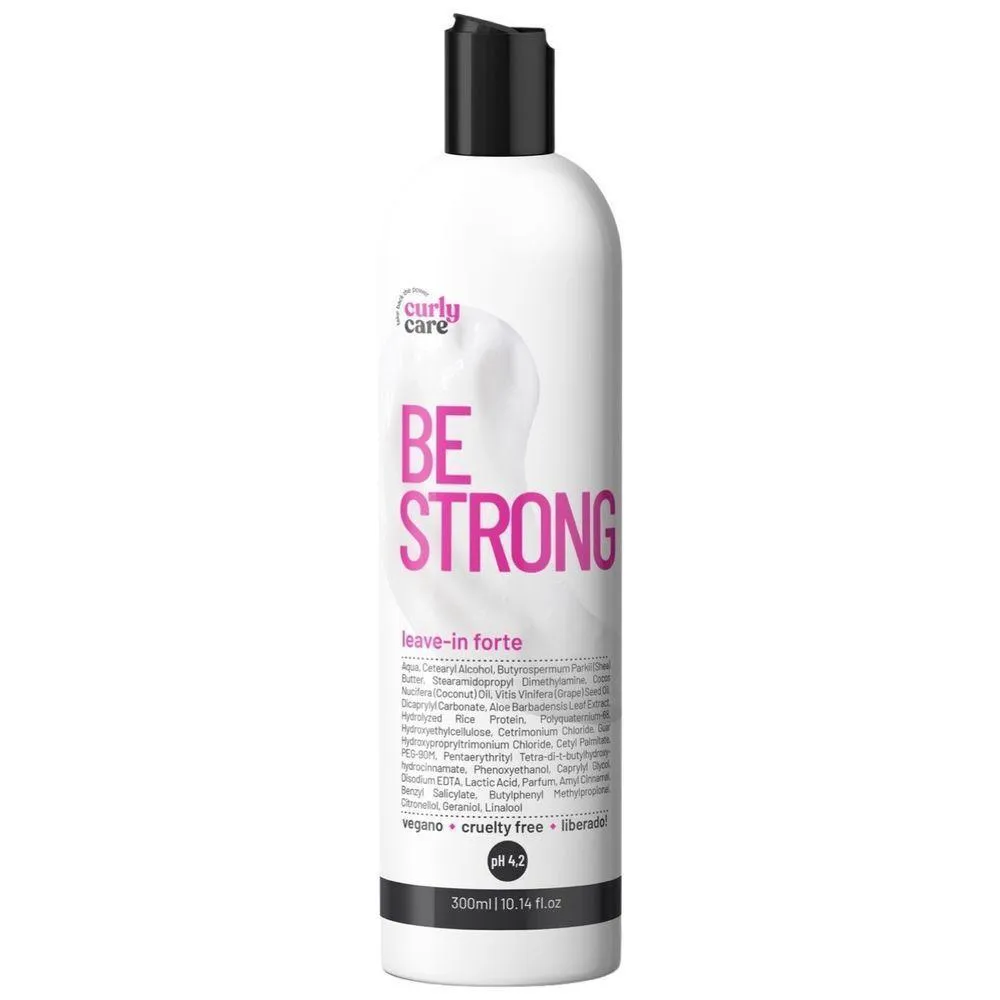 CREME DE PENTEAR E LEAVE-IN FORTE BE STRONG CURLY CARE 300ML