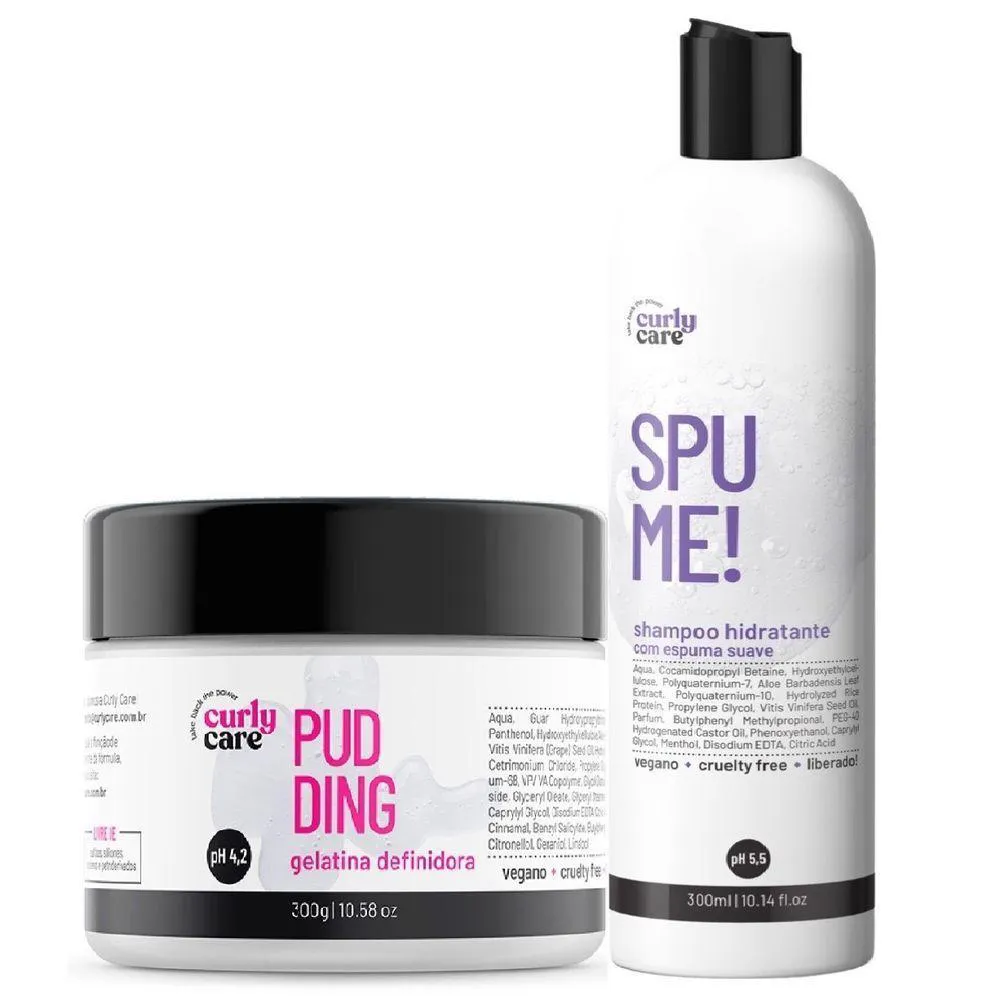 GELATINA PUDDING CURLY CARE E SHAMPOO HIDRTANTE SPUME