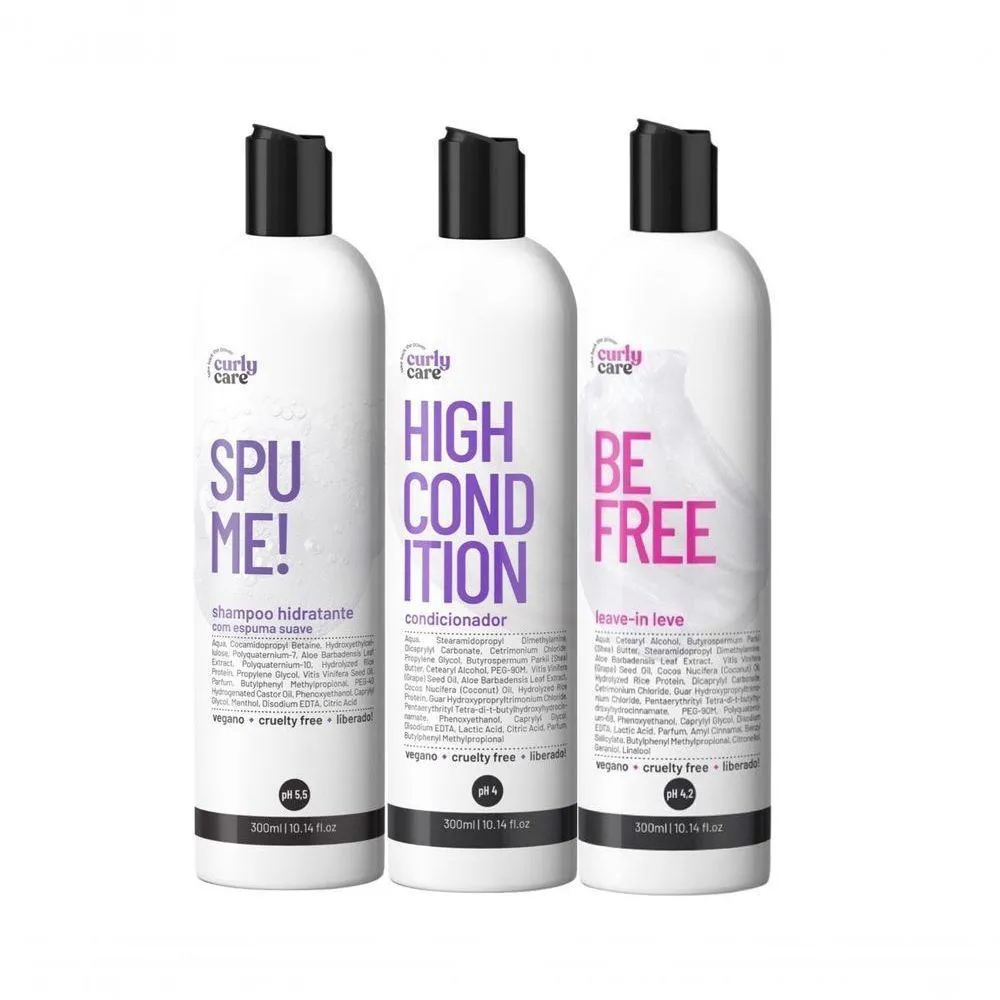 KIT CURLY CARE SPUME 2X300ML + LEAVE-IN BE FREE