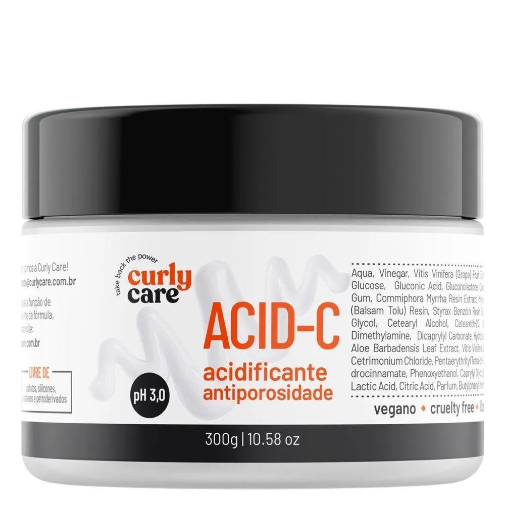 MáSCARA ACIDIFICANTE ANTIPOROSIDADE ACID-C CURLY CARE 300G