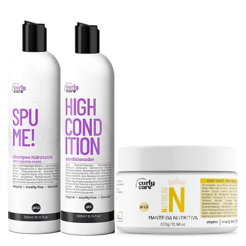 KIT CURLY CARE SPUME + MANTEIGA NUTRITIVA