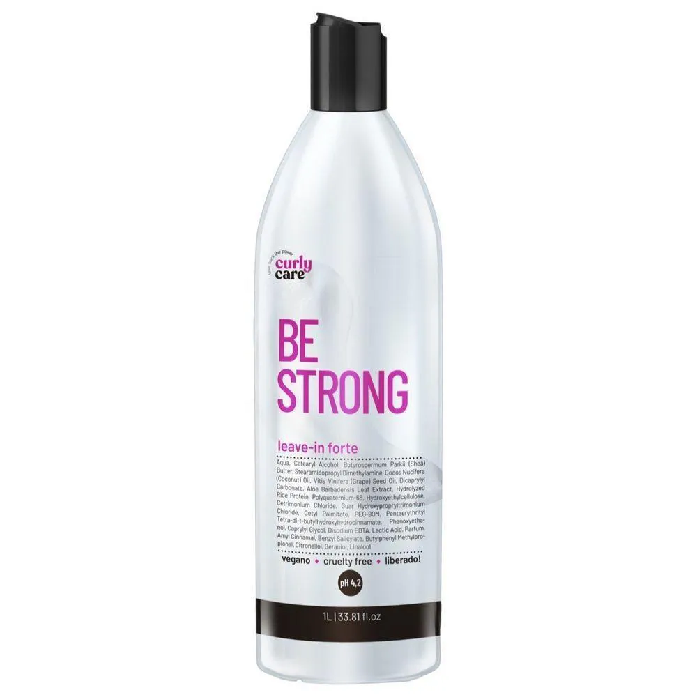 CREME DE PENTEAR E LEAVE-IN FORTE BE STRONG CURLY CARE 1000ML