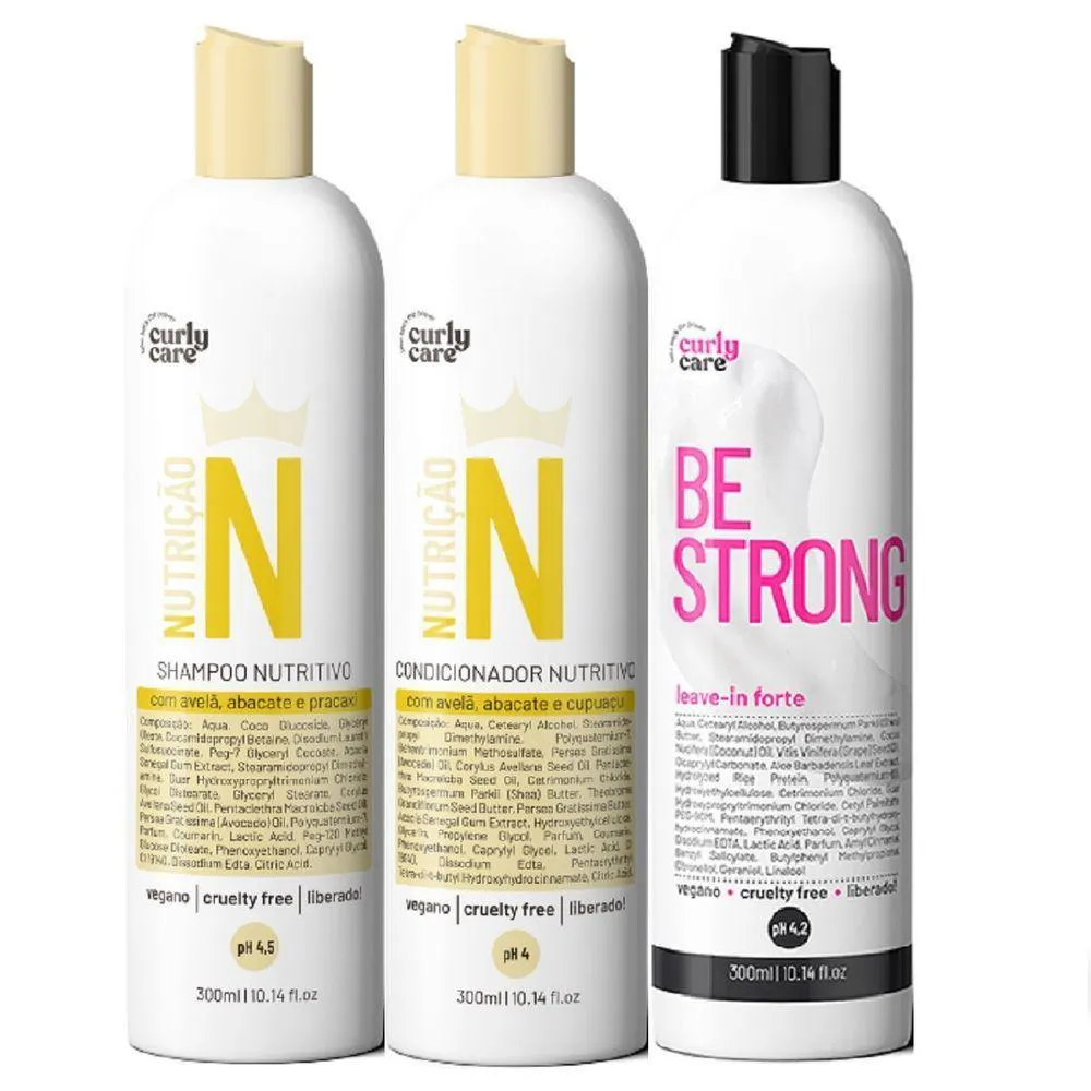 KIT CURLY CARE NUTRIçãO + LEAVE-IN BE STRONG