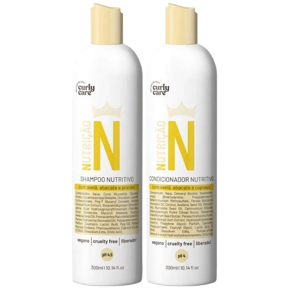 KIT SHAMPOO E CONDICIONADOR NUTRITIVO LINHA N CURLY CARE