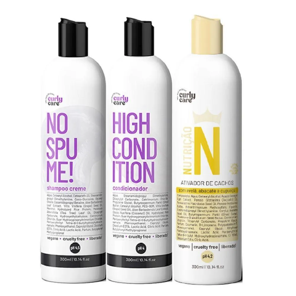 KIT CURLY CARE NO SPUME + ATIVADOR DE CACHOS