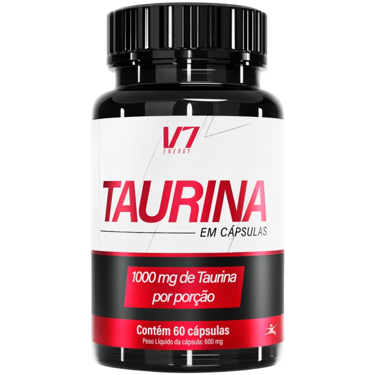 TAURINA 1000MG POR PORÇÃO 60 CÁPSULAS - V7 ENERGY