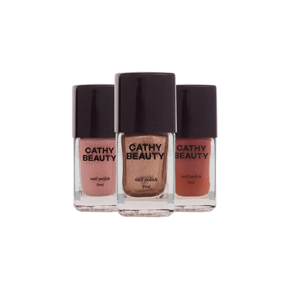 KIT ESMALTE VEGANO CATHY BEAUTY TIME TO SHINE TRIO
