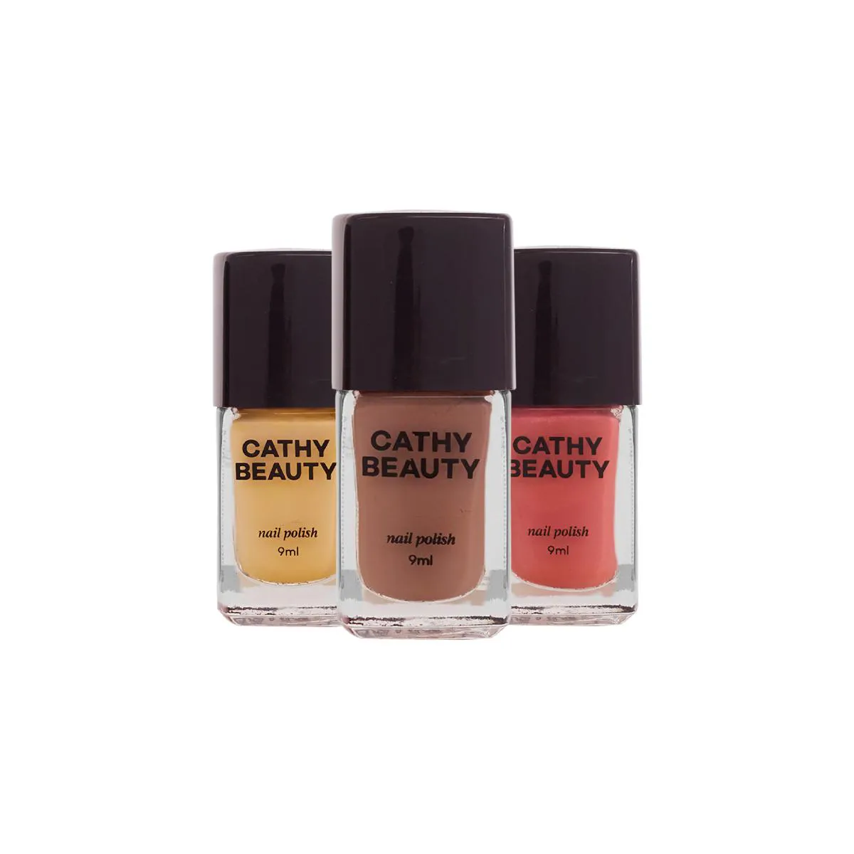 KIT ESMALTE VEGANO CATHY BEAUTY BONJOUR BITCHES TRIO