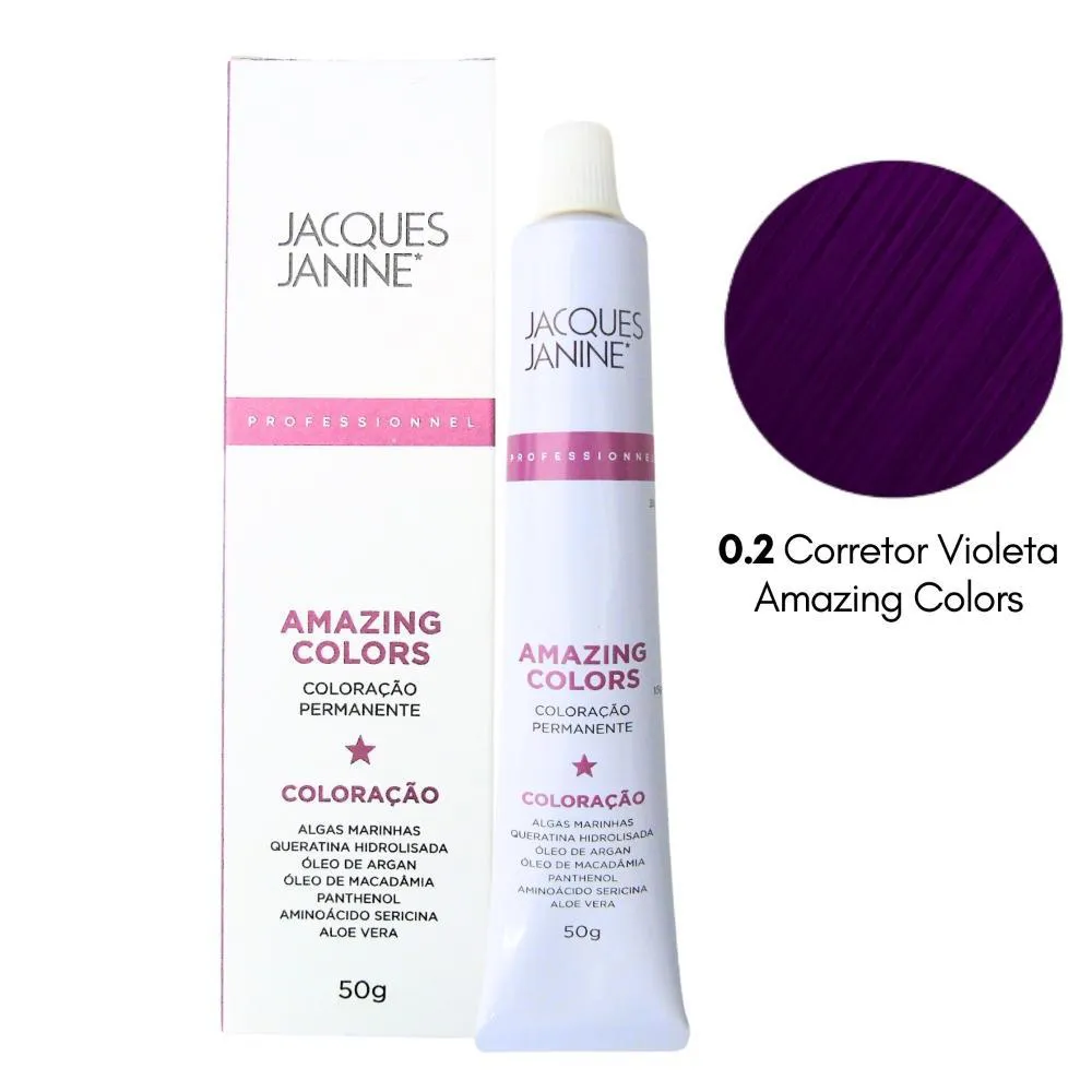 COLORAçãO PERMANENTE JACQUES JANINE 0.2 CORRETOR VIOLETA 50G