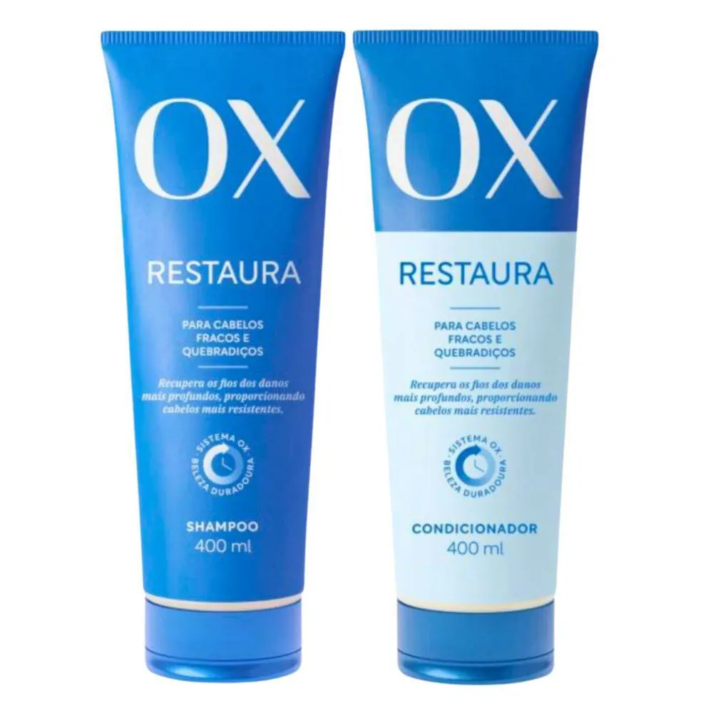 SHAMPOO + CONDICIONADOR OX RESTAURA 400ML