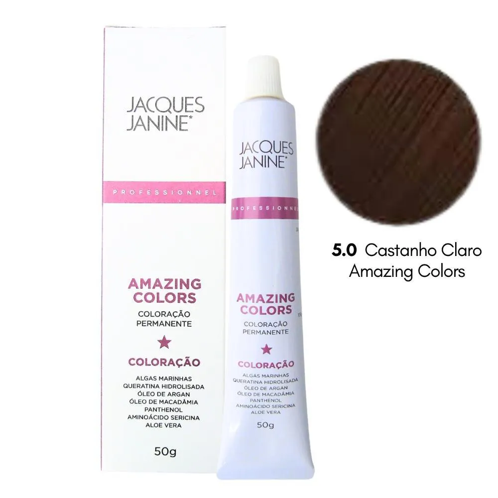 COLORAçãO JACQUES JANINE 5.0 CASTANHO CLARO 50G