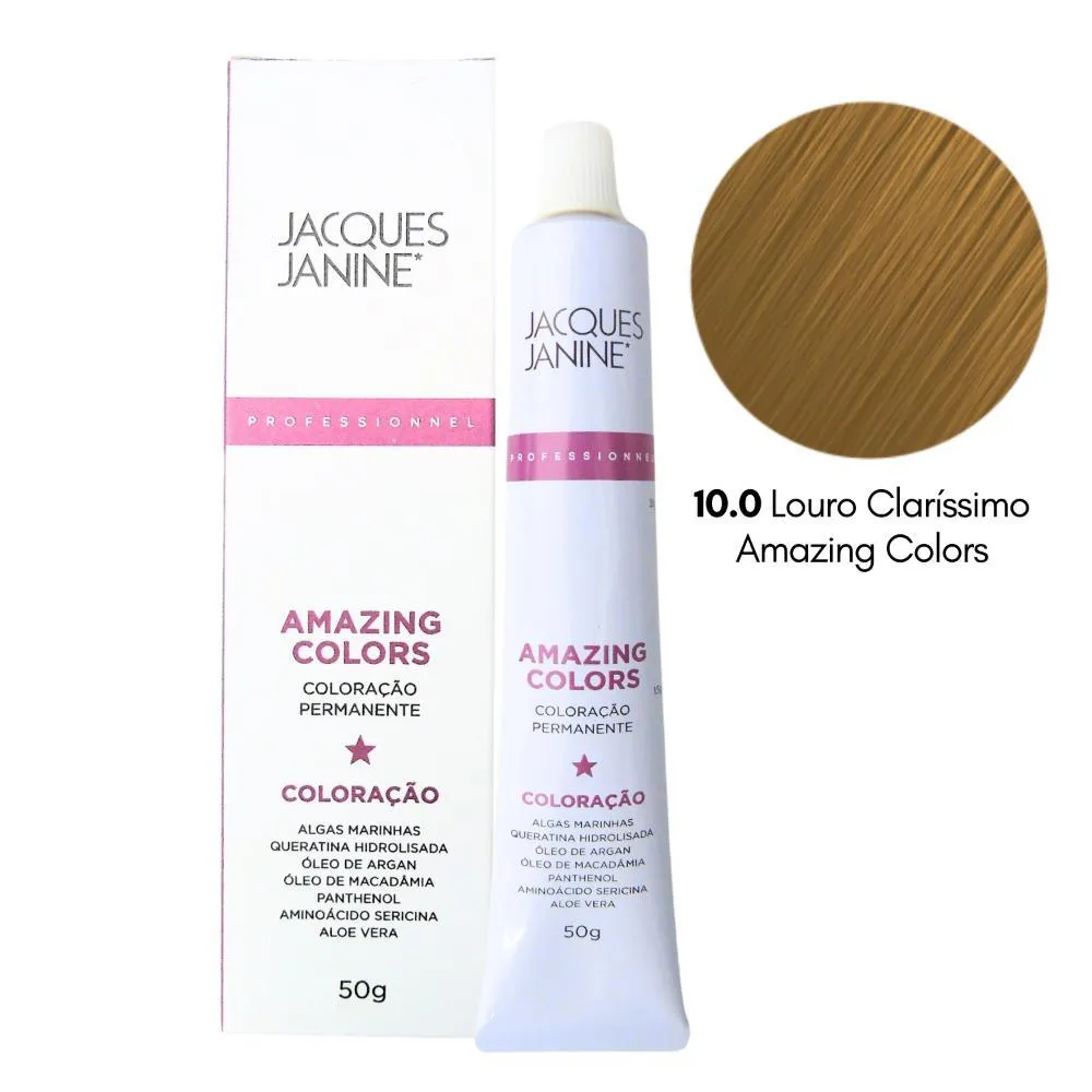 COLORAçãO JACQUES JANINE 10.0 LOURO CLARíSSIMO 50G