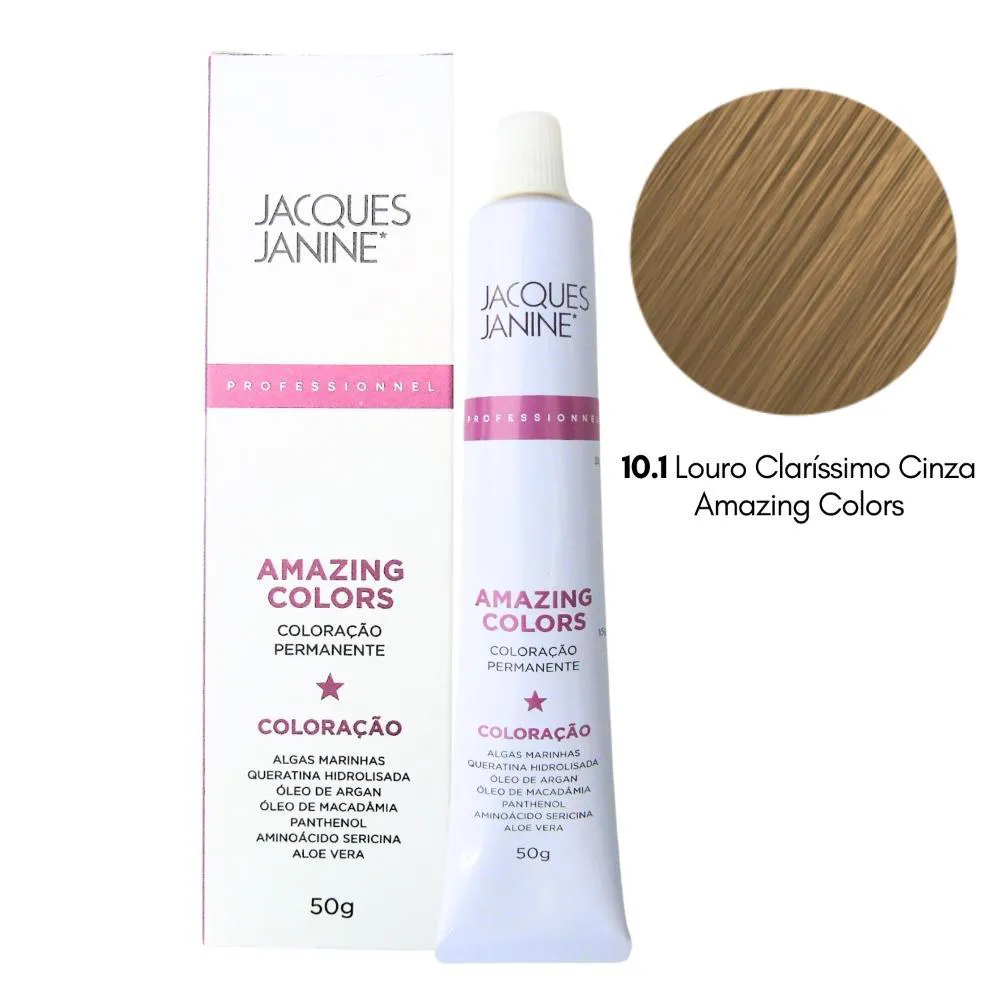 COLORAçãO JACQUES JANINE 10.0 LOURO CLARíS. CINZA 50G