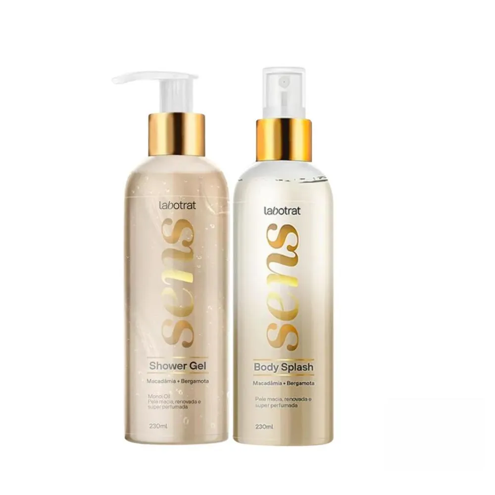 SHOWER GEL + BODY SPLASH LABOTRAT MACADâMIA + BERGAMOTA 230ML