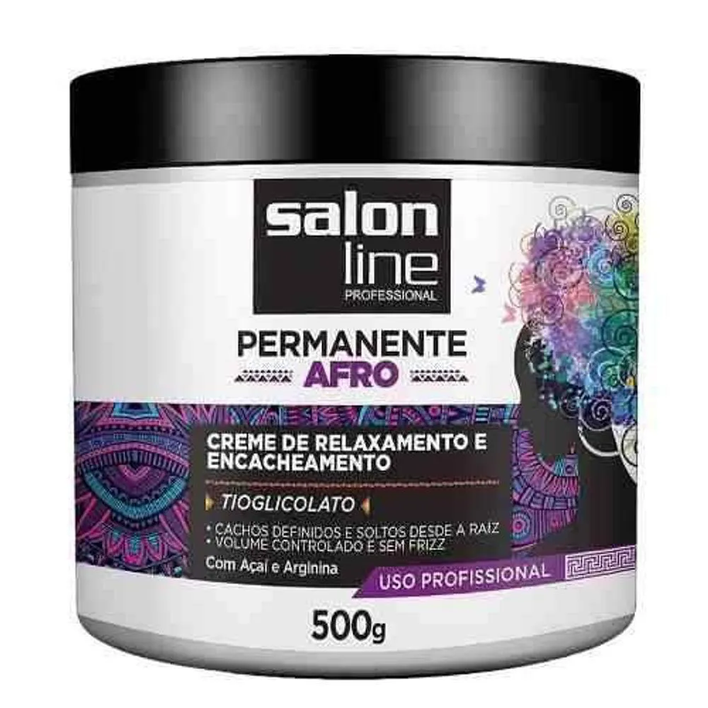 CREME RELAXAMENTO PERMANENTE AFRO SALON LINE 500G