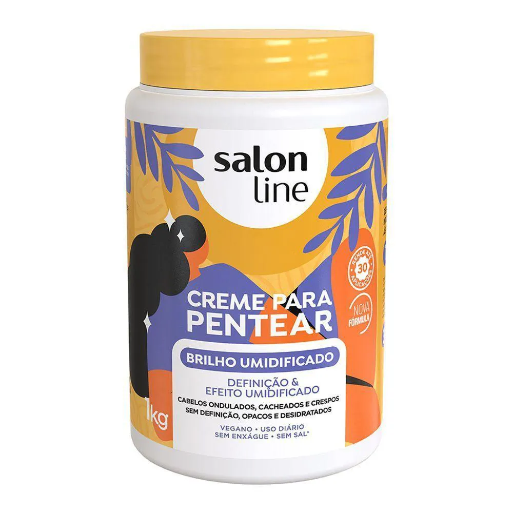 CREME PARA PENTEAR SALON LINE - BRILHO UMIDIFICADO 1KG