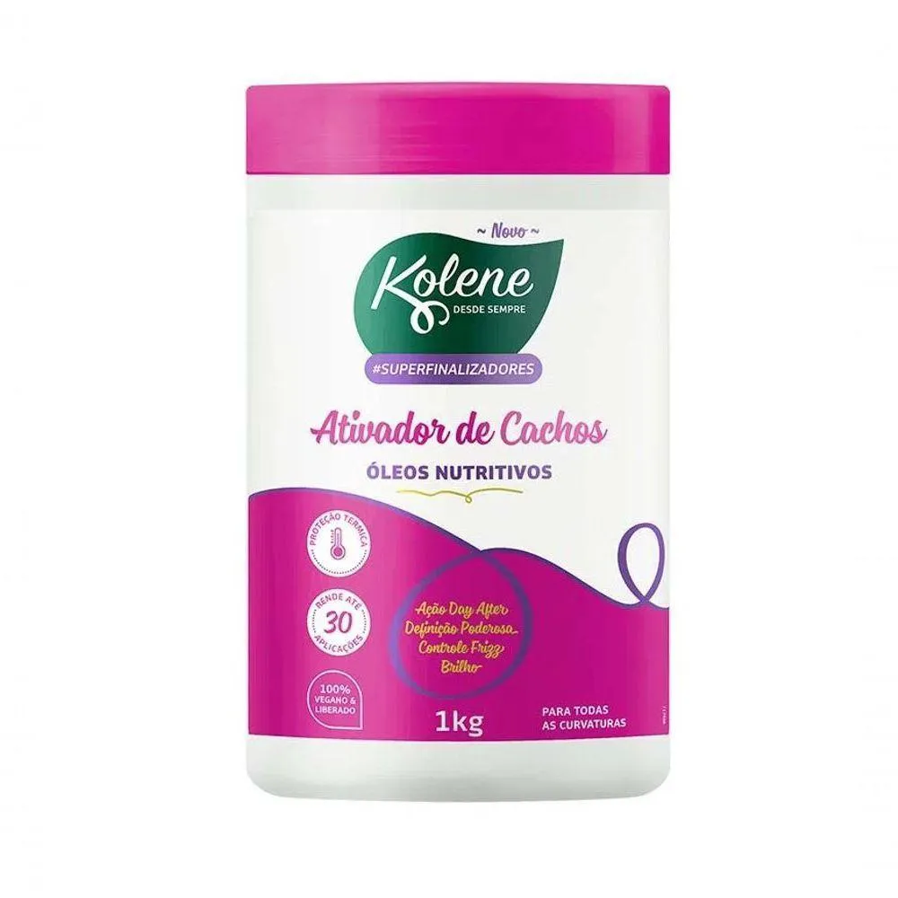 ATIVADOR CACHOS KOLENE 1KG OLEOS NUTRITIVOS