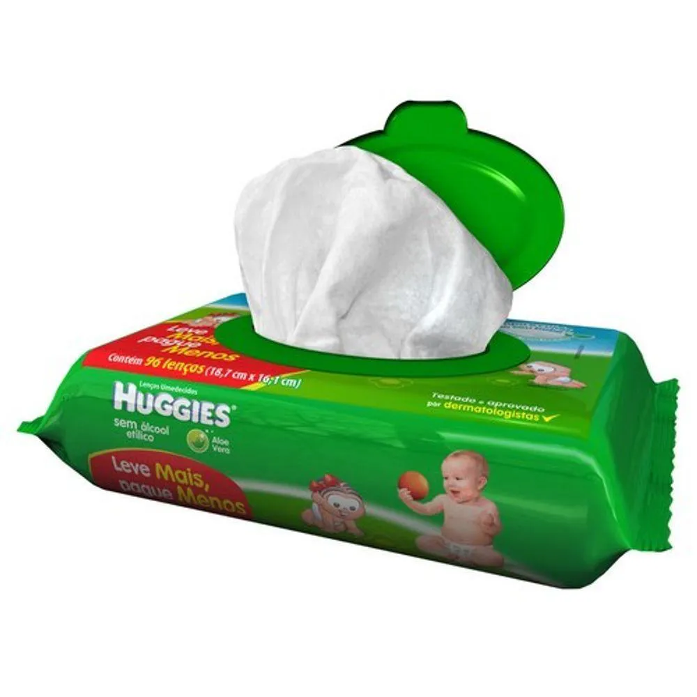 TOALHA UMEDECIDA HUGGIES JUMBO COM 96UN