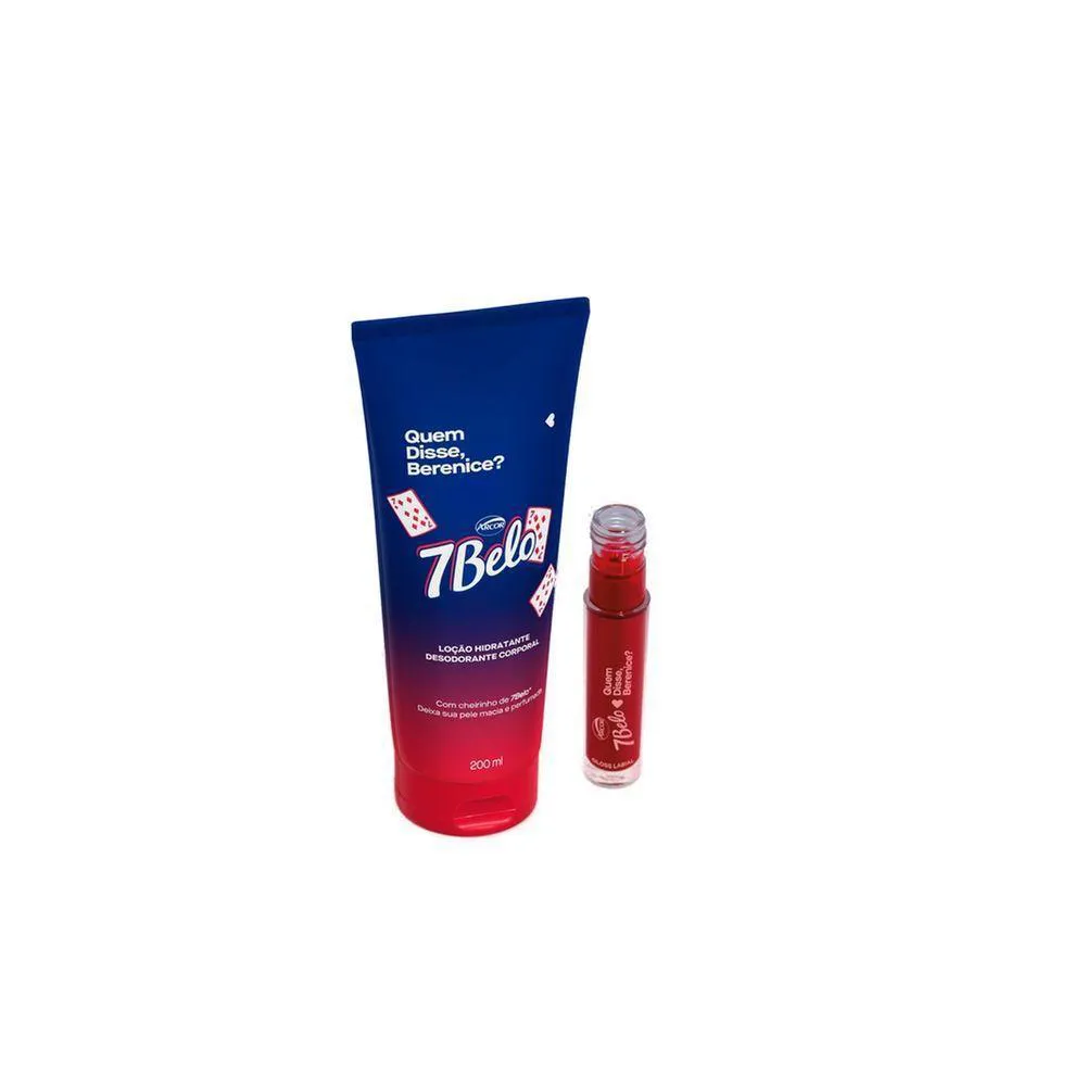 COMBO 7BELO: LOçãO HIDRATANTE DESODORANTE CORPORAL 200ML + GLOSS LABIAL EXPLOSãO DE FRAMBOESA 4ML