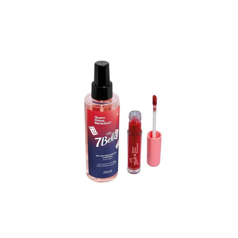 COMBO 7BELO: BODY SPLASH DESODORANTE COLôNIA 200ML + GLOSS LABIAL EXPLOSãO DE FRAMBOESA 4ML