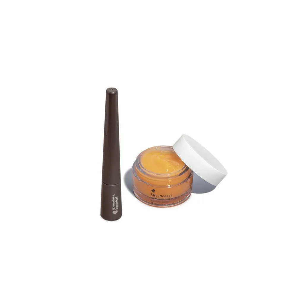 COMBO BALM LABIAL HIDRATAçãO INTENSA 8G + LáPIS PARA OLHOS PRETOLINO 2,5ML