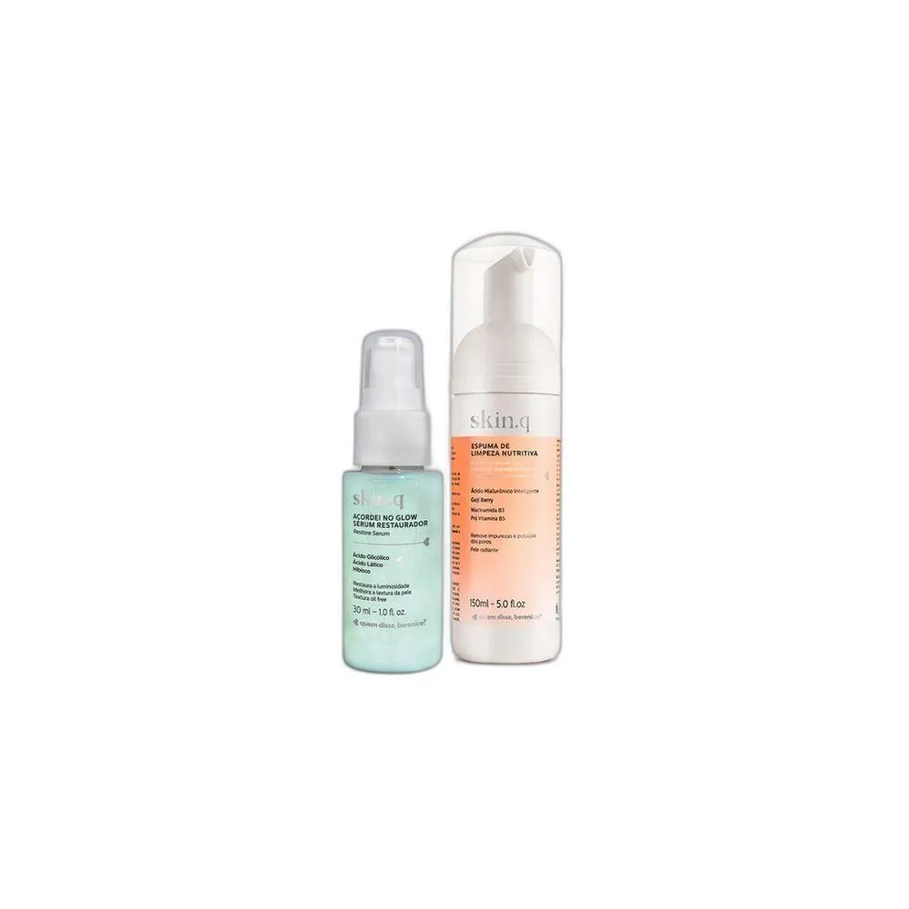 COMBO SKIN.Q: SéRUM RESTAURADOR 30ML + ESPUMA DE LIMPEZA 150ML