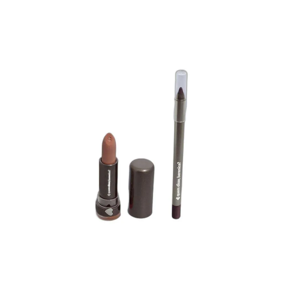 COMBO LáPIS OLHOS MARRONLITO 1,2G + BATOM HIDRATANTE NUDELINA 3,8G