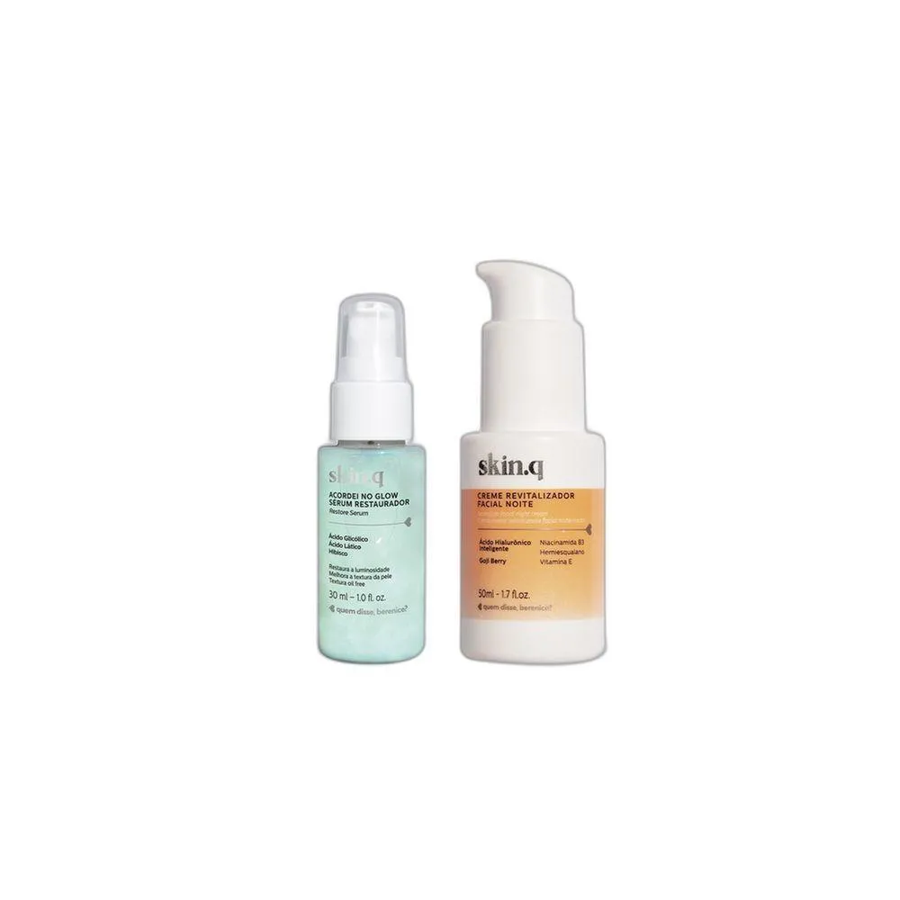 COMBO SKIN.Q: SéRUM RESTAURADOR 30ML + CREME REVITALIZADOR NOITE 50ML