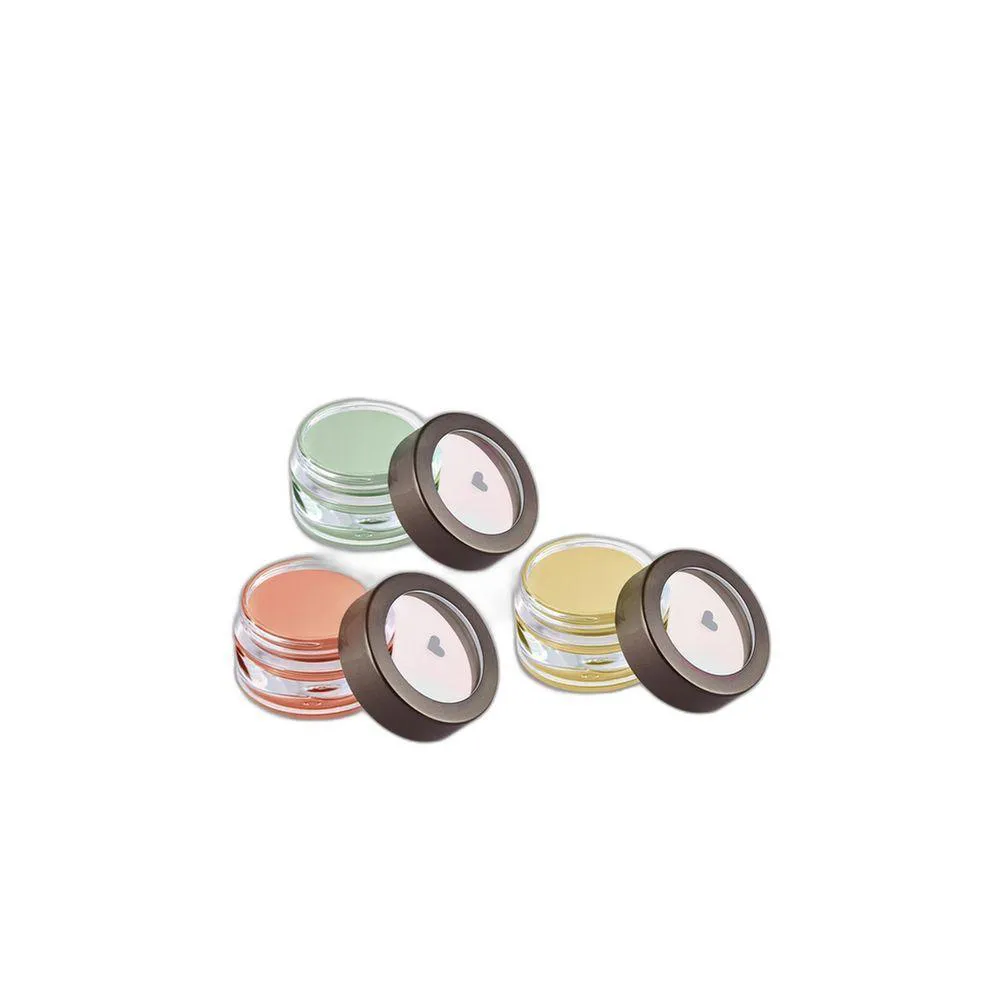 COMBO CORRETIVO COLORIDO: SALMãO 3,5G + AMARELO 3,5G + VERDE 3,5G