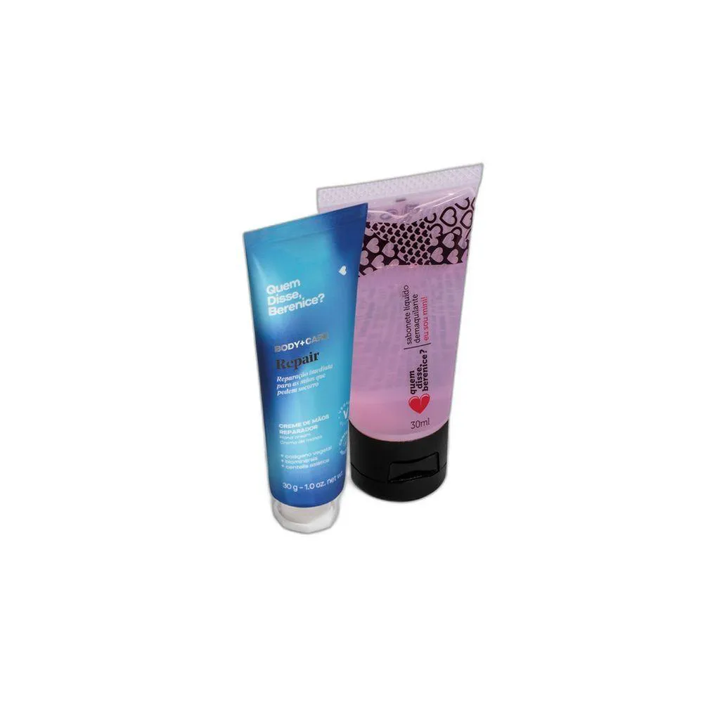 COMBO MINI SABONETE DEMAQUILANTE 30ML + CREME DE MãOS REPAIR 30G