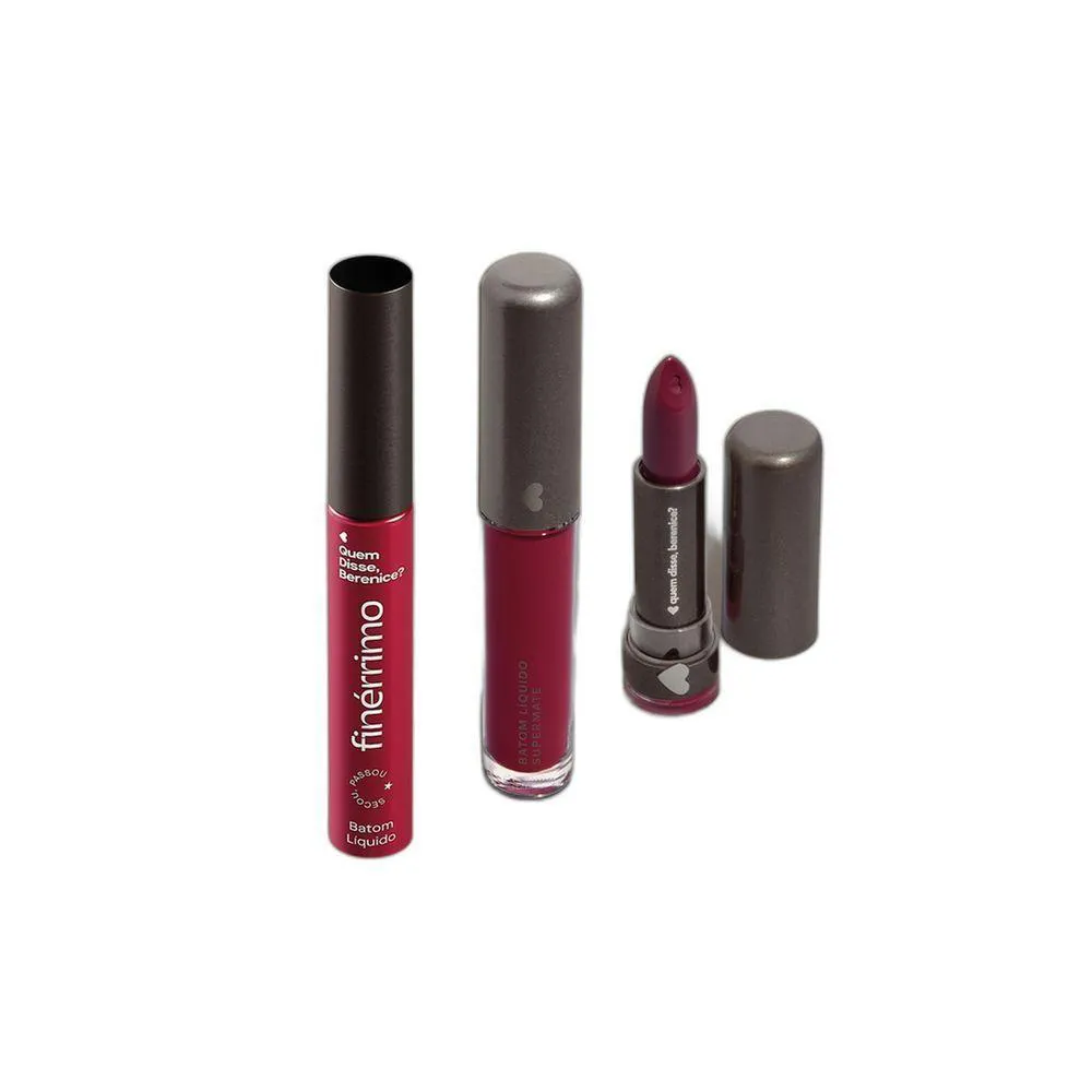 KIT QUEM DISSE, BERENICE? BORGANDY LIPS TRIO (3 PRODUTOS)