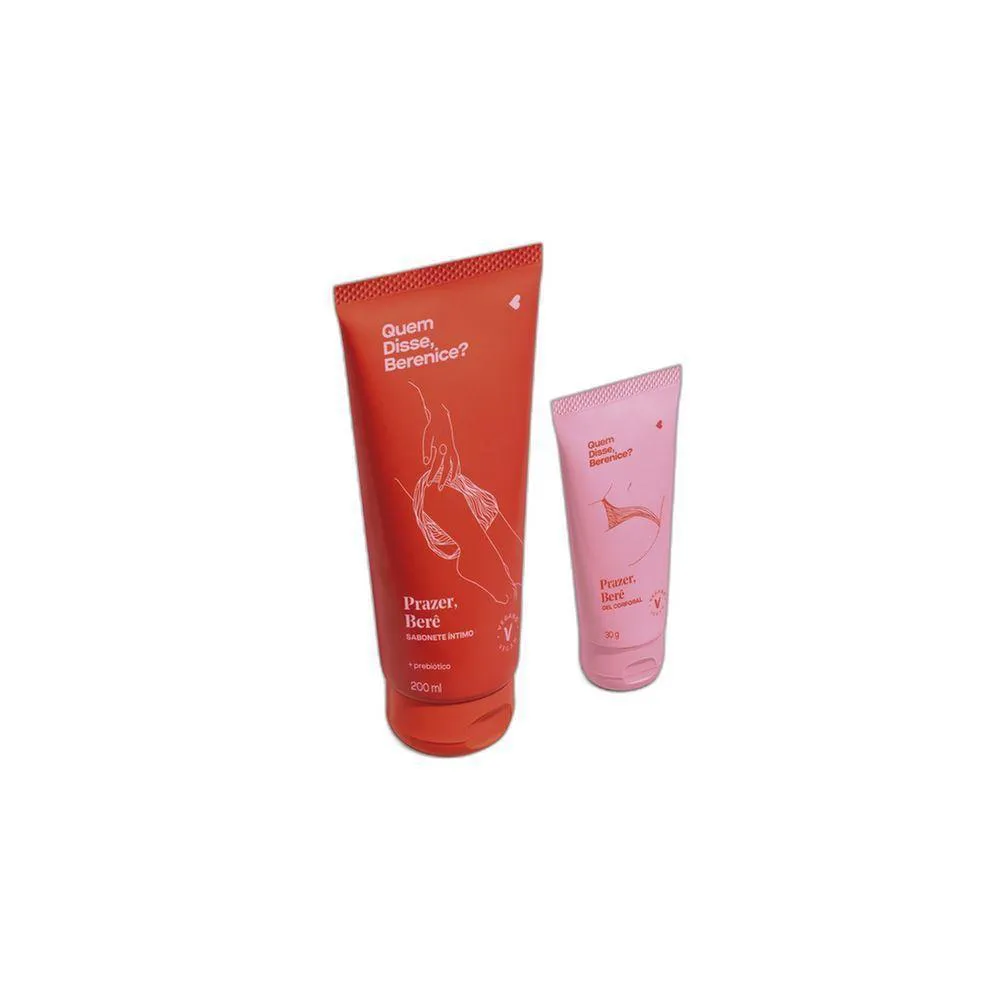 COMBO PRAZER, BERê: SABONETE LíQUIDO ÍNTIMO 200ML + GEL CORPORAL 30G