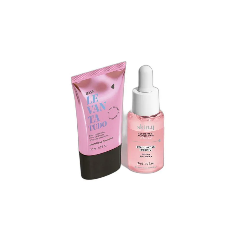 COMBO LEVANTA TUDO: SéRUM FACIAL SKIN.Q 30ML + BASE LíQUIDA COR 01F 30ML