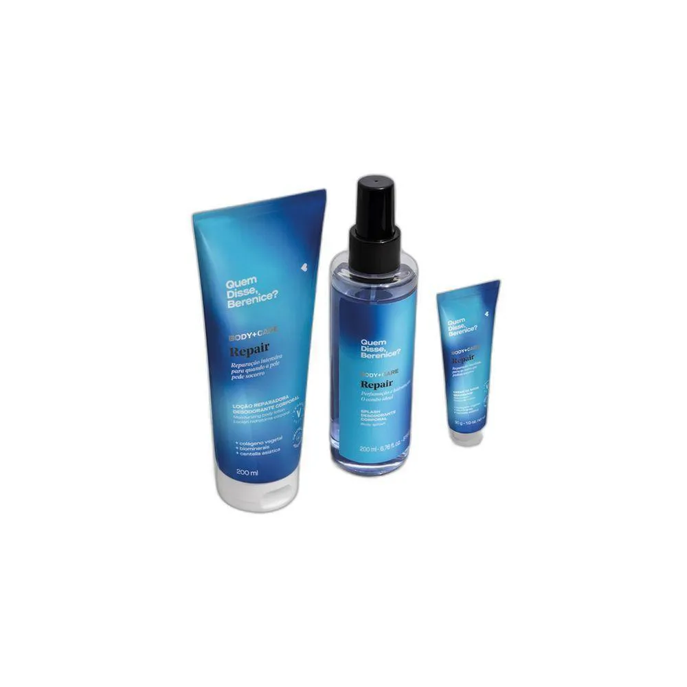 COMBO REPAIR: CREME DE MãOS 30G + LOçãO CORPORAL 200ML + BODY SPLASH 200ML