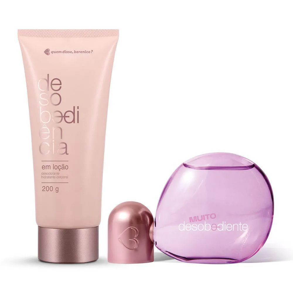 COMBO MUITO DESOBEDIENTE EAU DE PARFUM 100ML + LOçãO CORPORAL DESOBEDIêNCIA 200G
